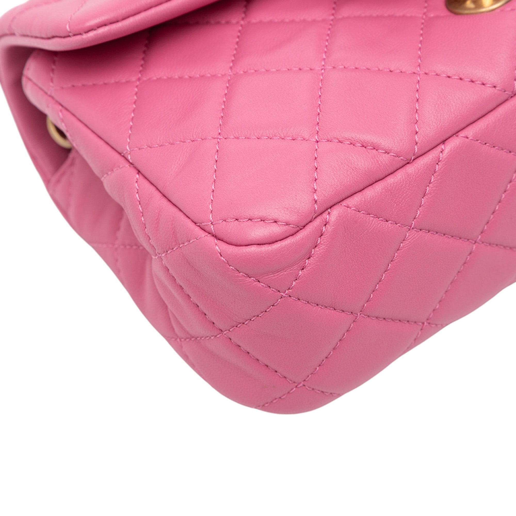 Chanel Mini Rectangular Classic Lambskin Pearl Crush Single Flap - The Boutique