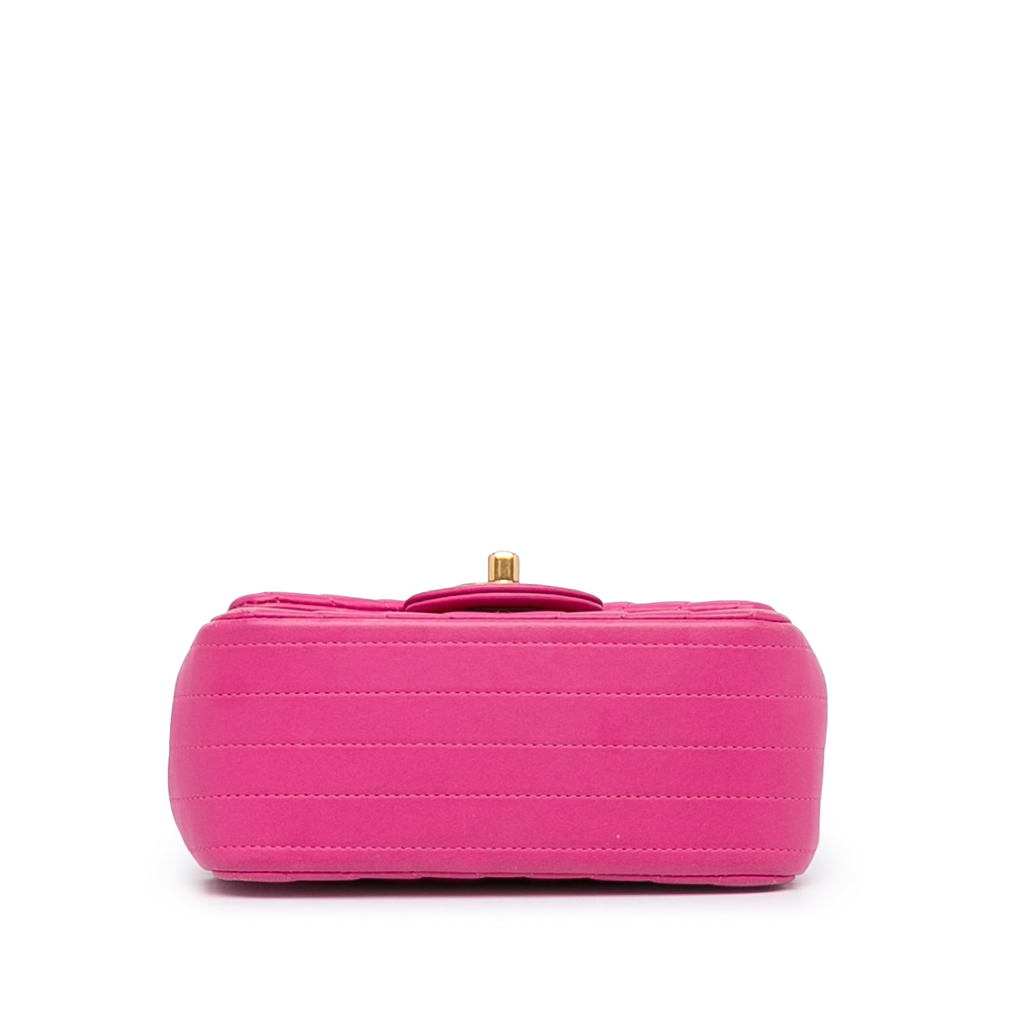 Chanel Mini Square Classic Chevron Lambskin Single Flap - The Boutique