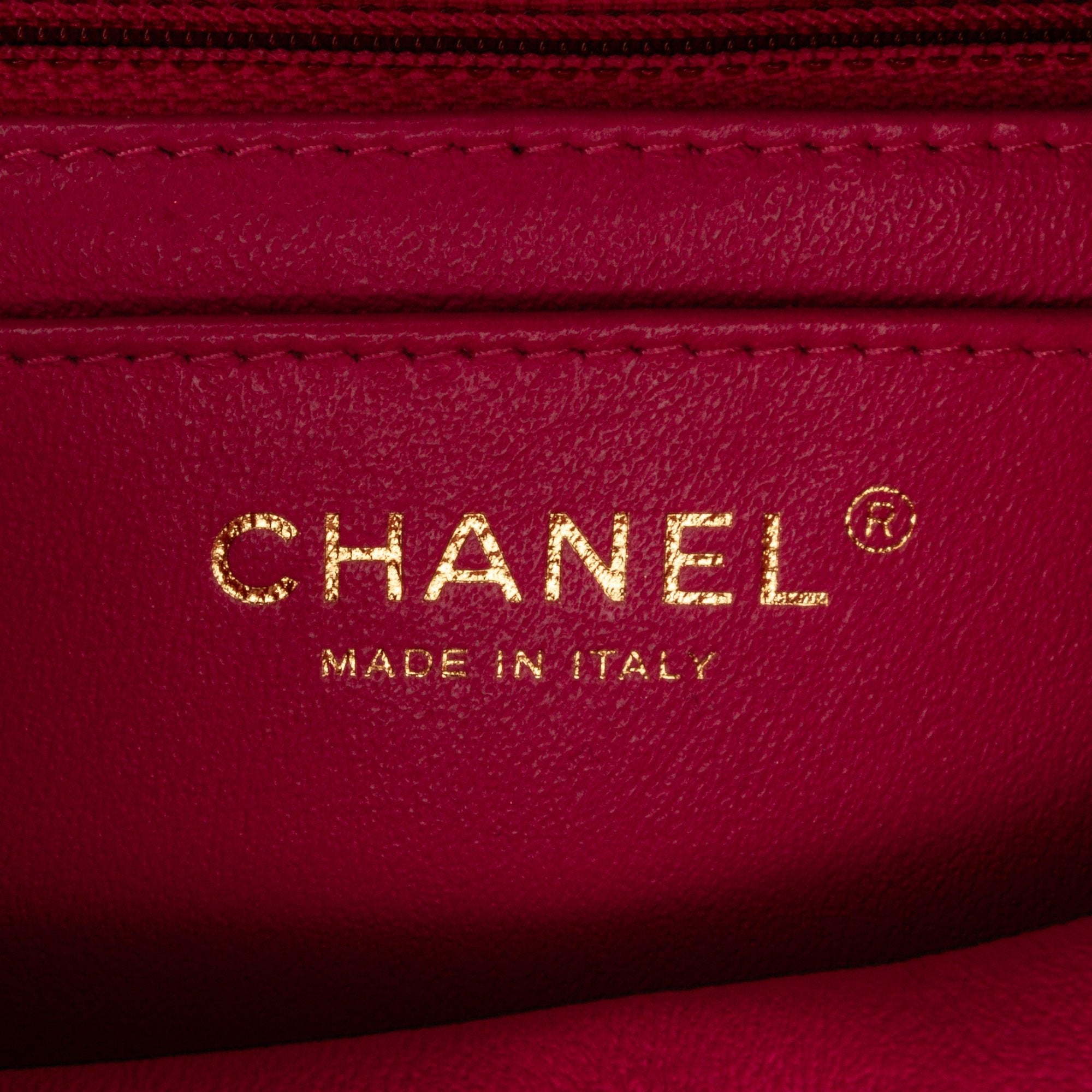 Chanel Mini Square Classic Chevron Lambskin Single Flap - The Boutique