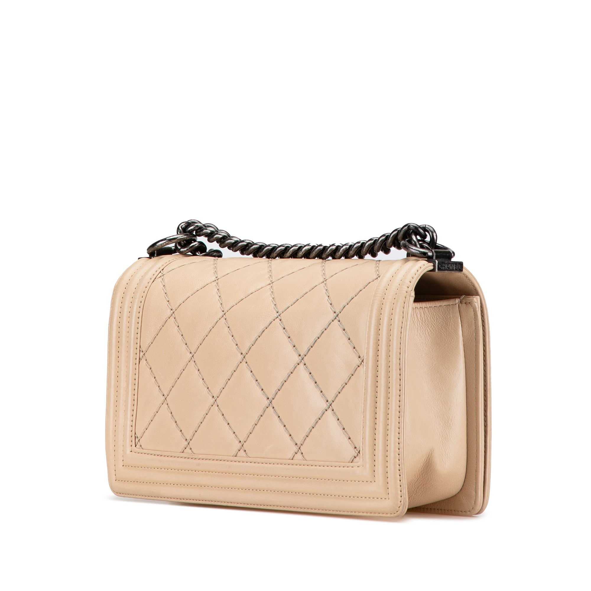 Chanel Old Medium Aged Calfskin Double Stitch Boy Flap - The Boutique