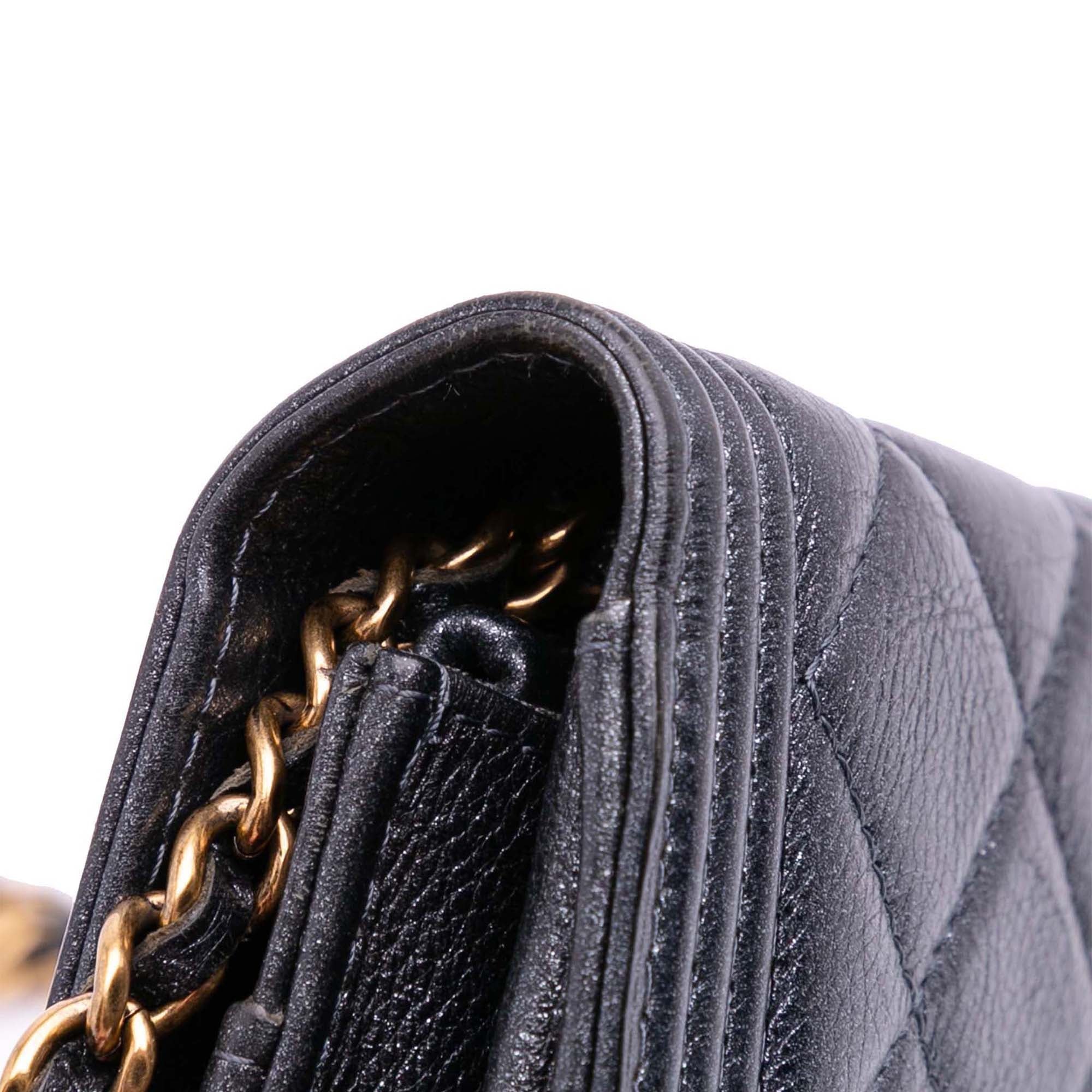 Chanel Quilted Lambskin Boy Wallet On Chain - The Boutique