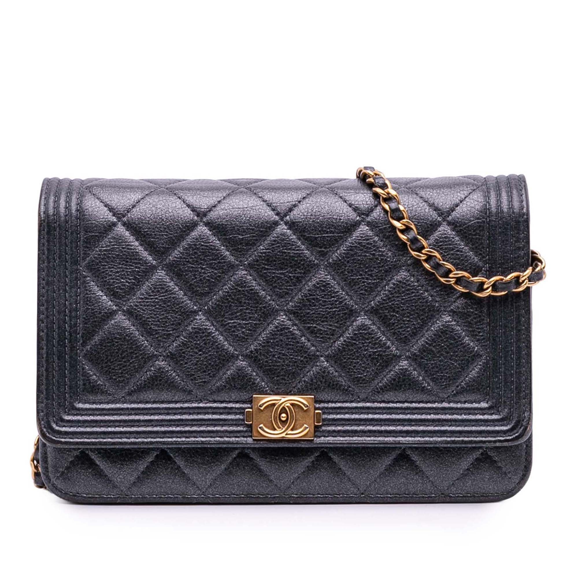 Chanel Quilted Lambskin Boy Wallet On Chain - The Boutique