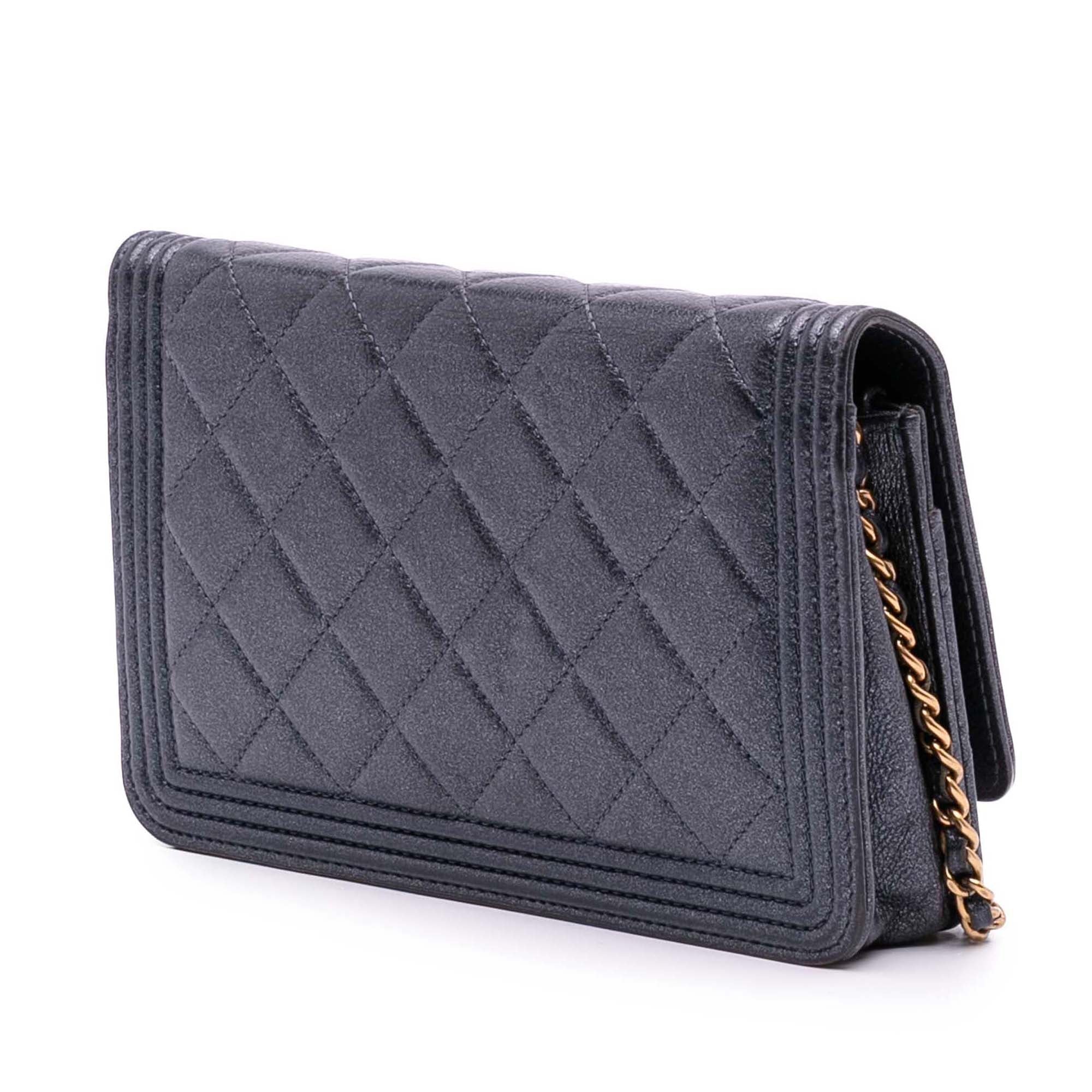Chanel Quilted Lambskin Boy Wallet On Chain - The Boutique