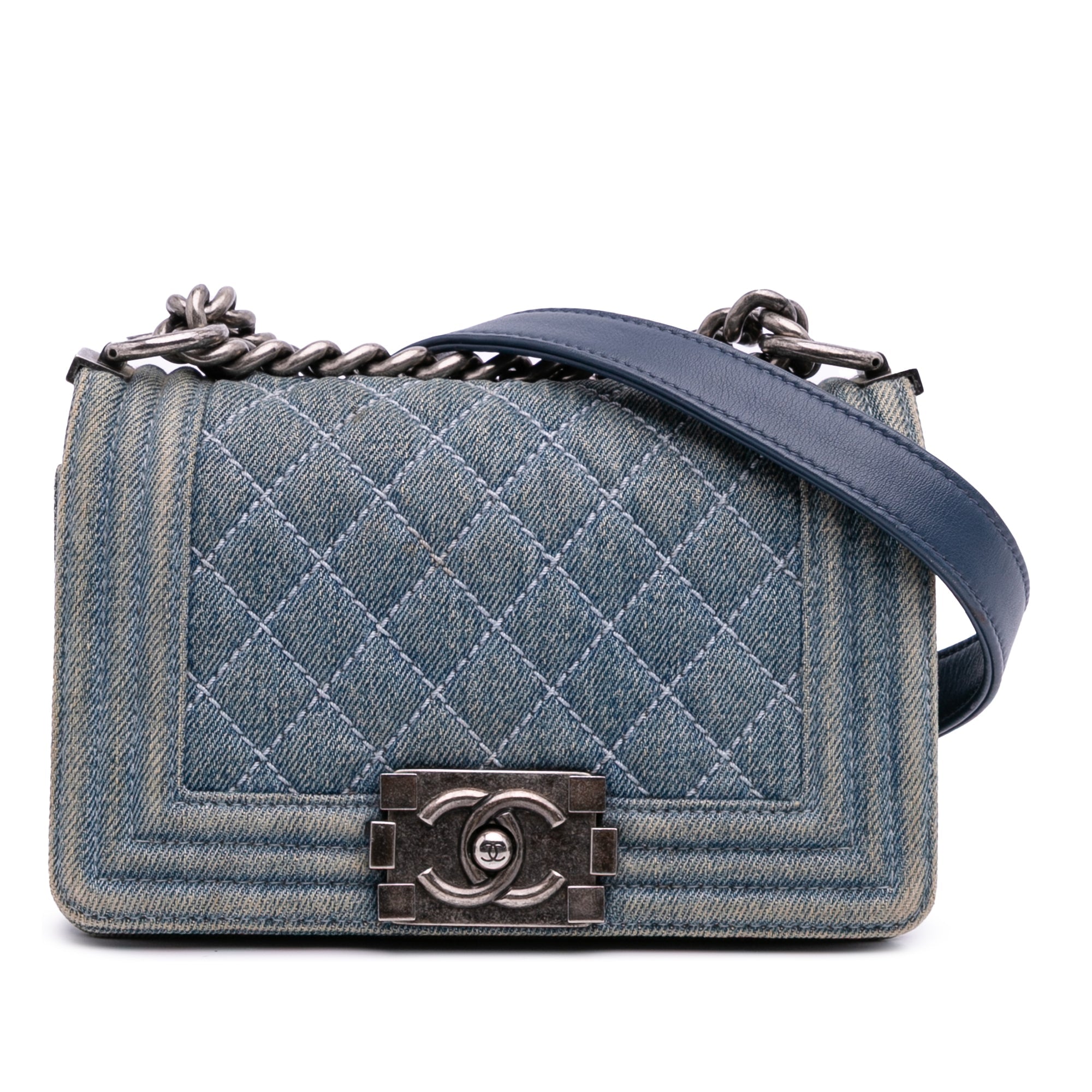 Chanel Small Quilted Denim Boy Flap - The Boutique