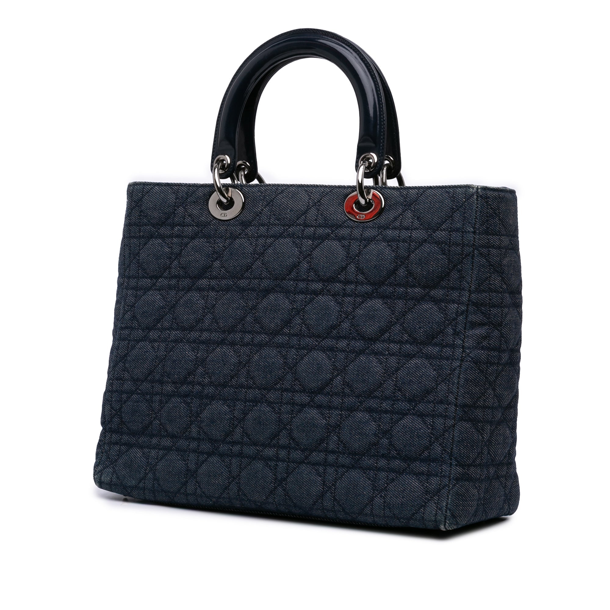 Dior Large Denim Cannage Lady Dior - The Boutique