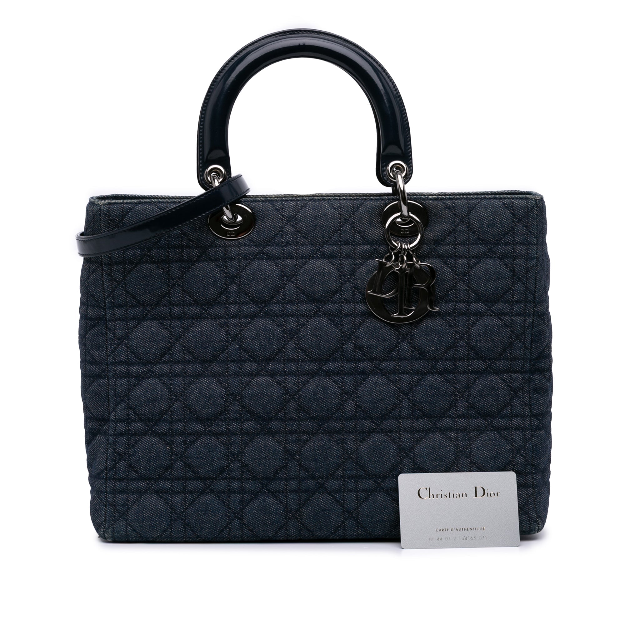 Dior Large Denim Cannage Lady Dior - The Boutique
