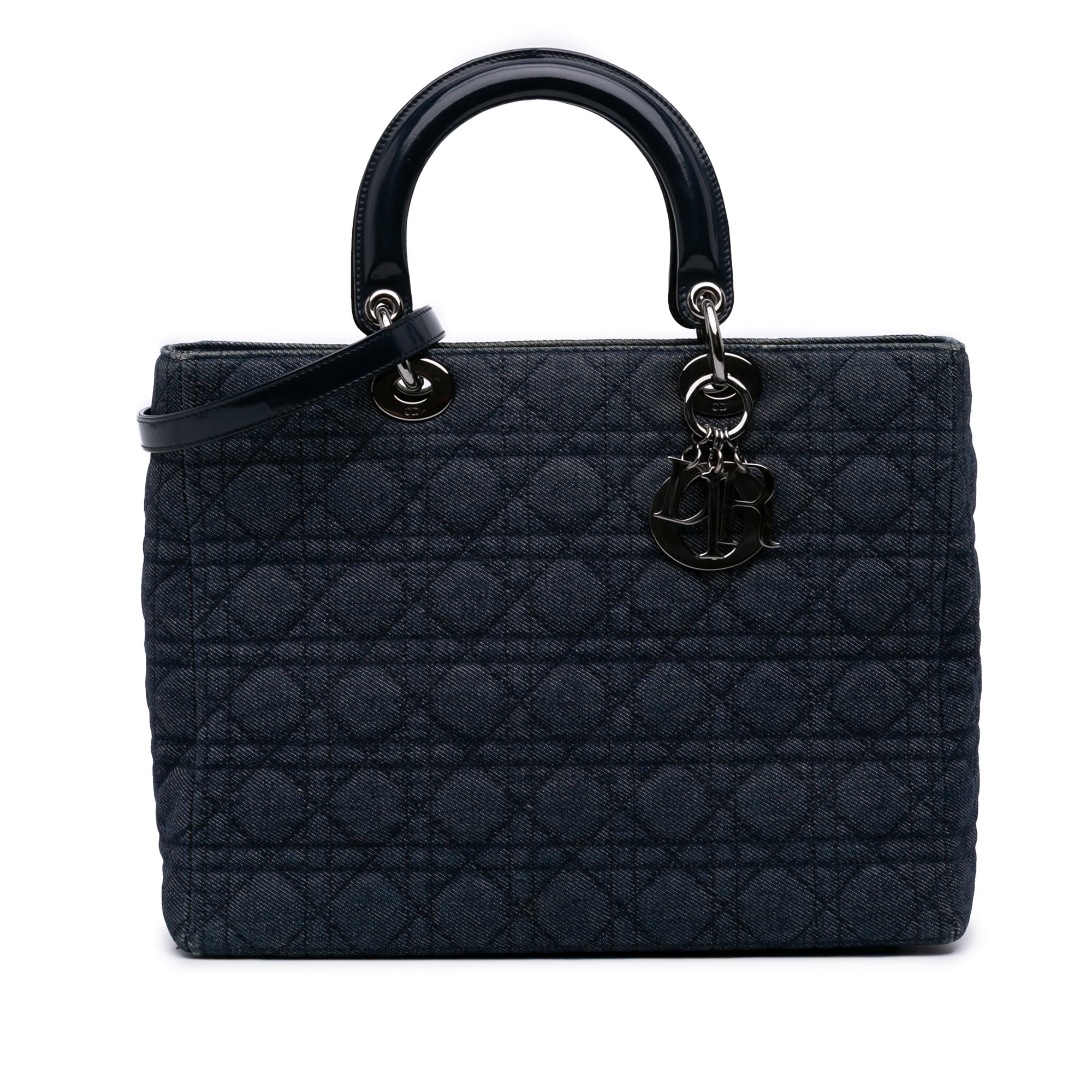 Dior Large Denim Cannage Lady Dior - The Boutique