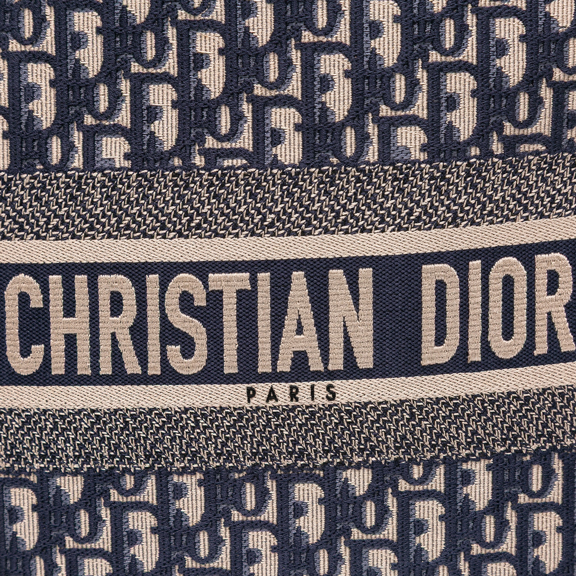 Dior Large Oblique Embroidered Canvas Book Tote - The Boutique