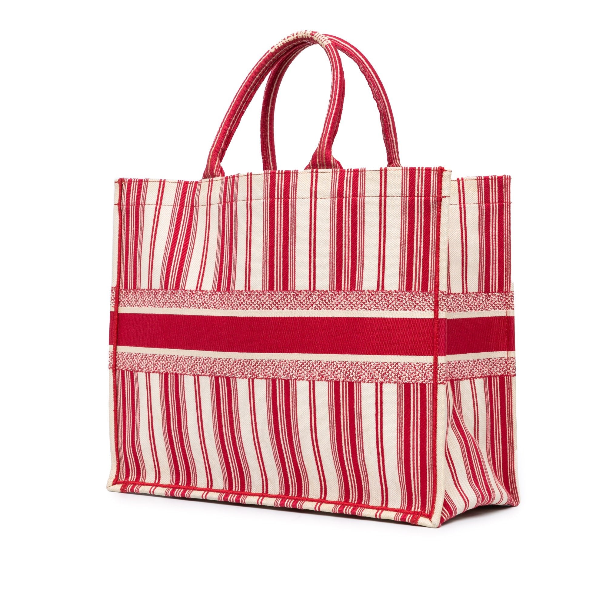 Dior Large Striped Book Tote - The Boutique