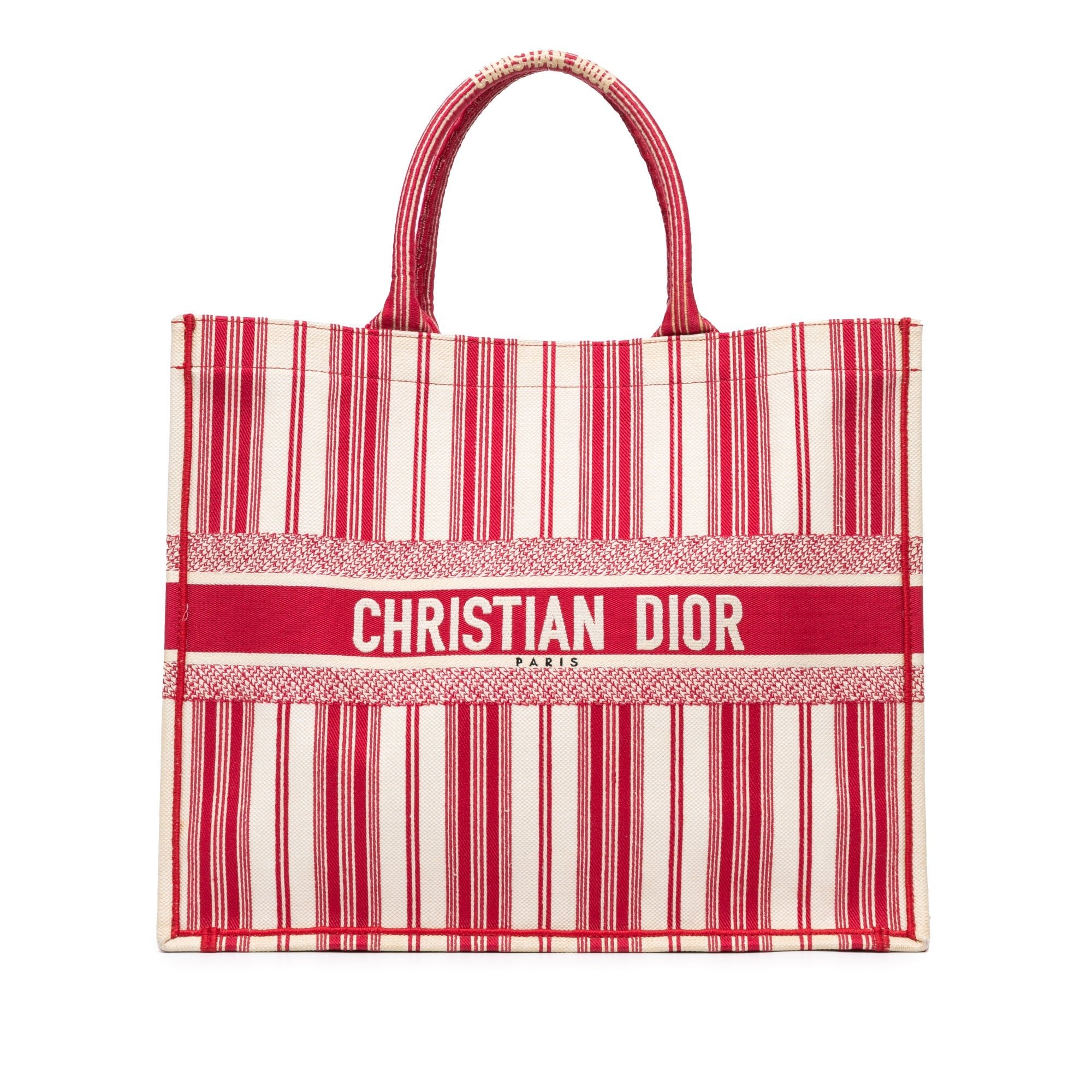 Dior Large Striped Book Tote - The Boutique