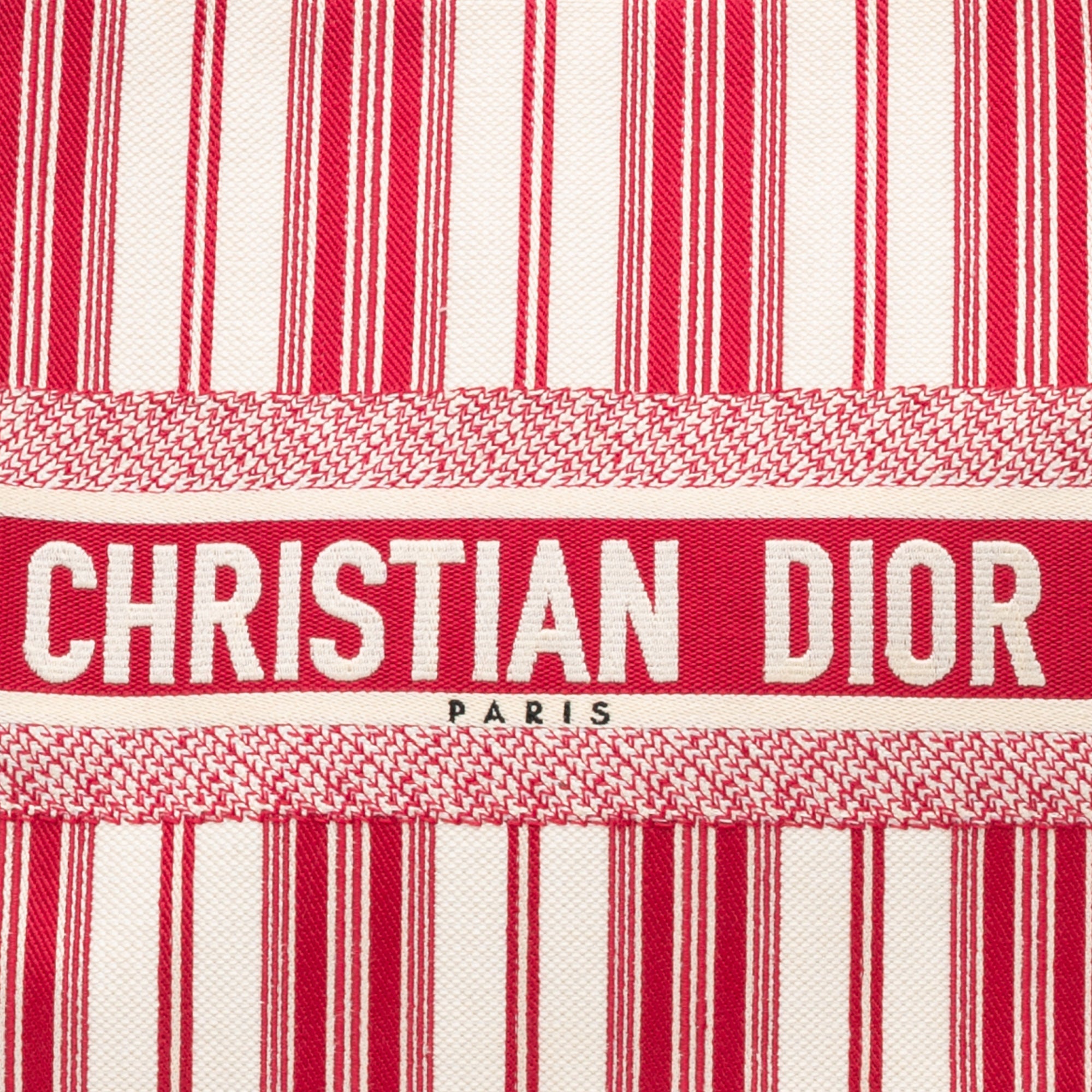 Dior Large Striped Book Tote - The Boutique