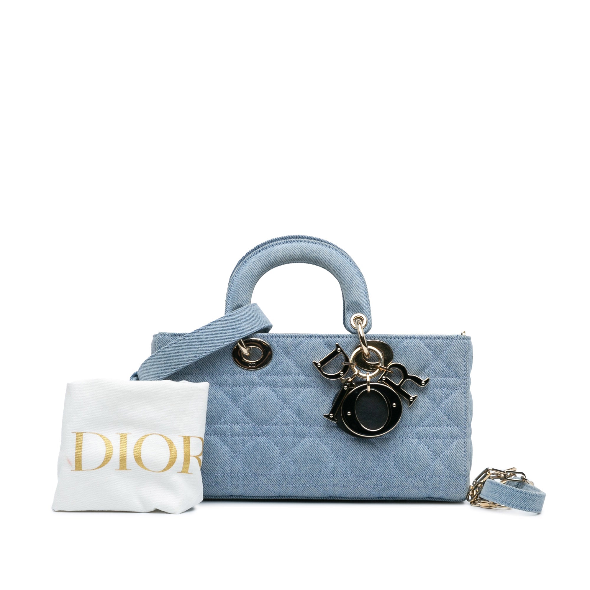 Dior Medium Denim Cannage Lady D Joy - The Boutique