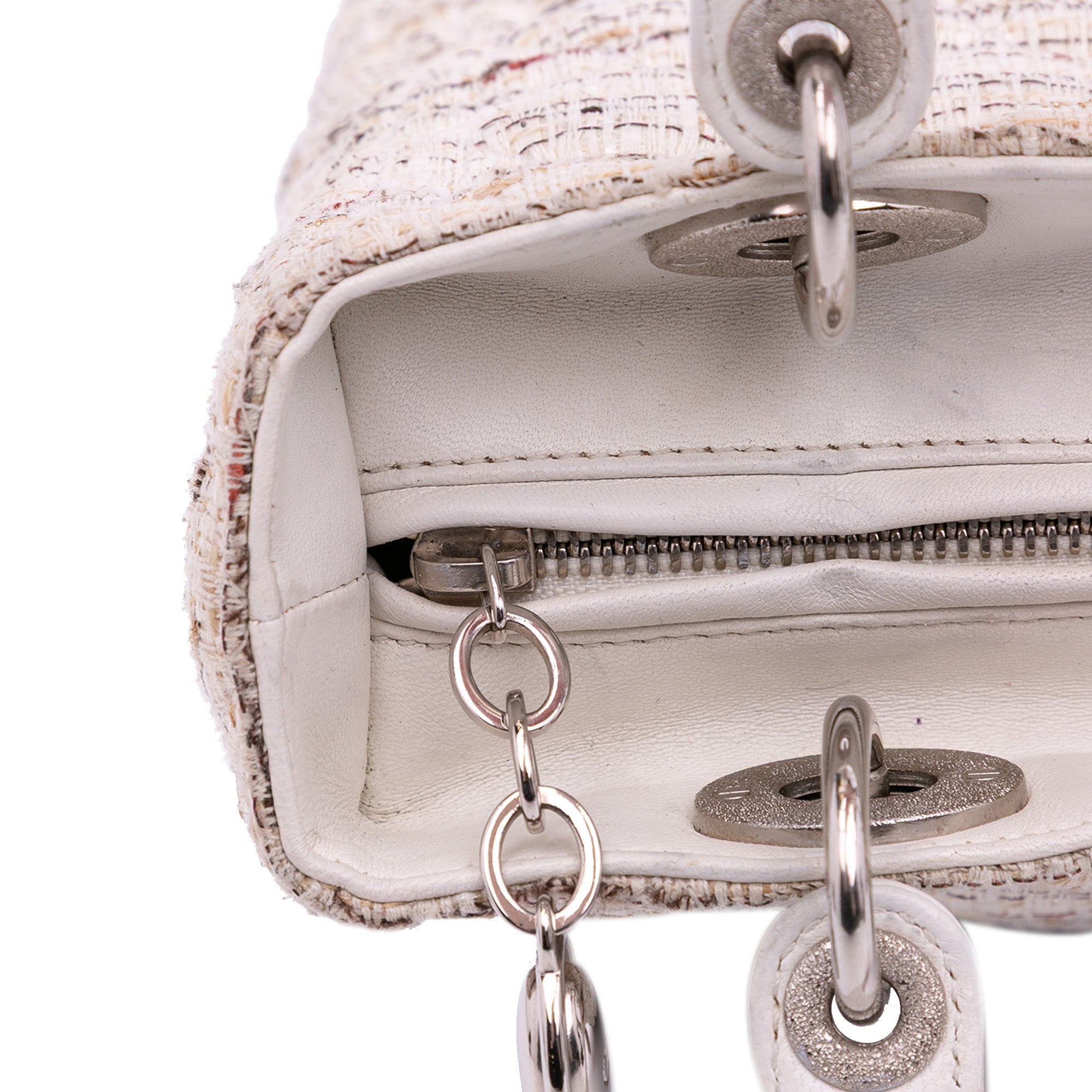 Dior Medium Tweed Cannage Lady Dior - The Boutique