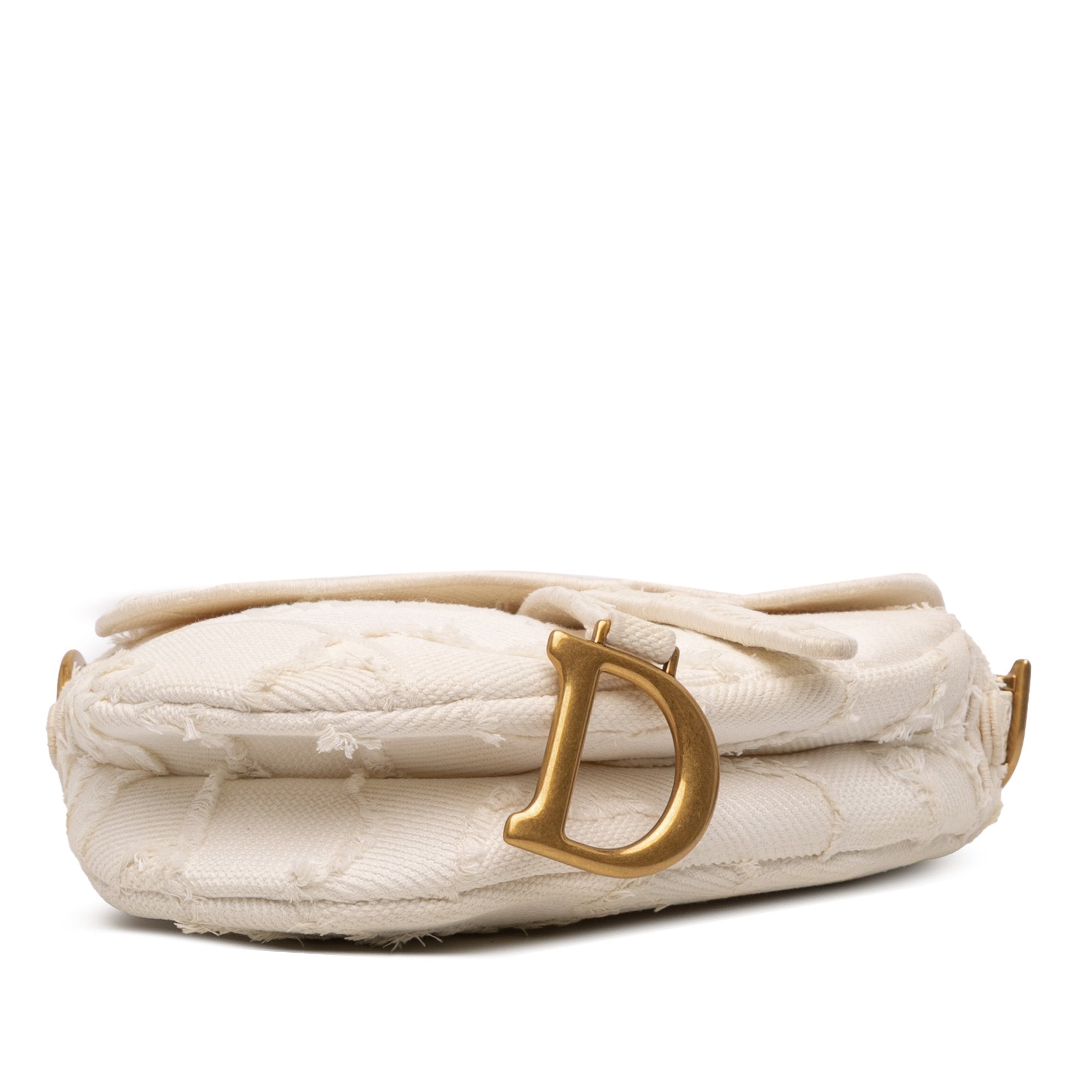 Dior Mini Canvas Embroidered Camouflage Saddle Bag - The Boutique