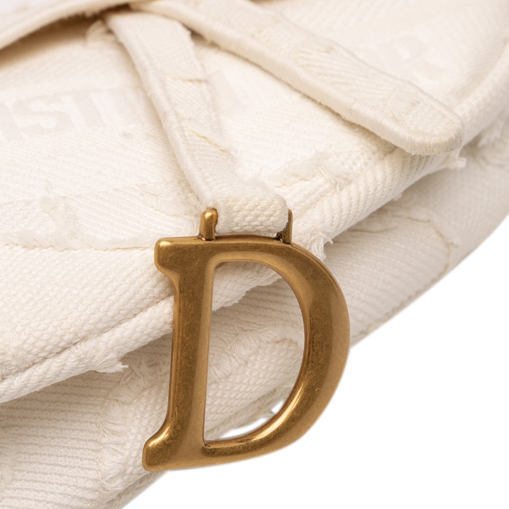 Dior Mini Canvas Embroidered Camouflage Saddle Bag - The Boutique
