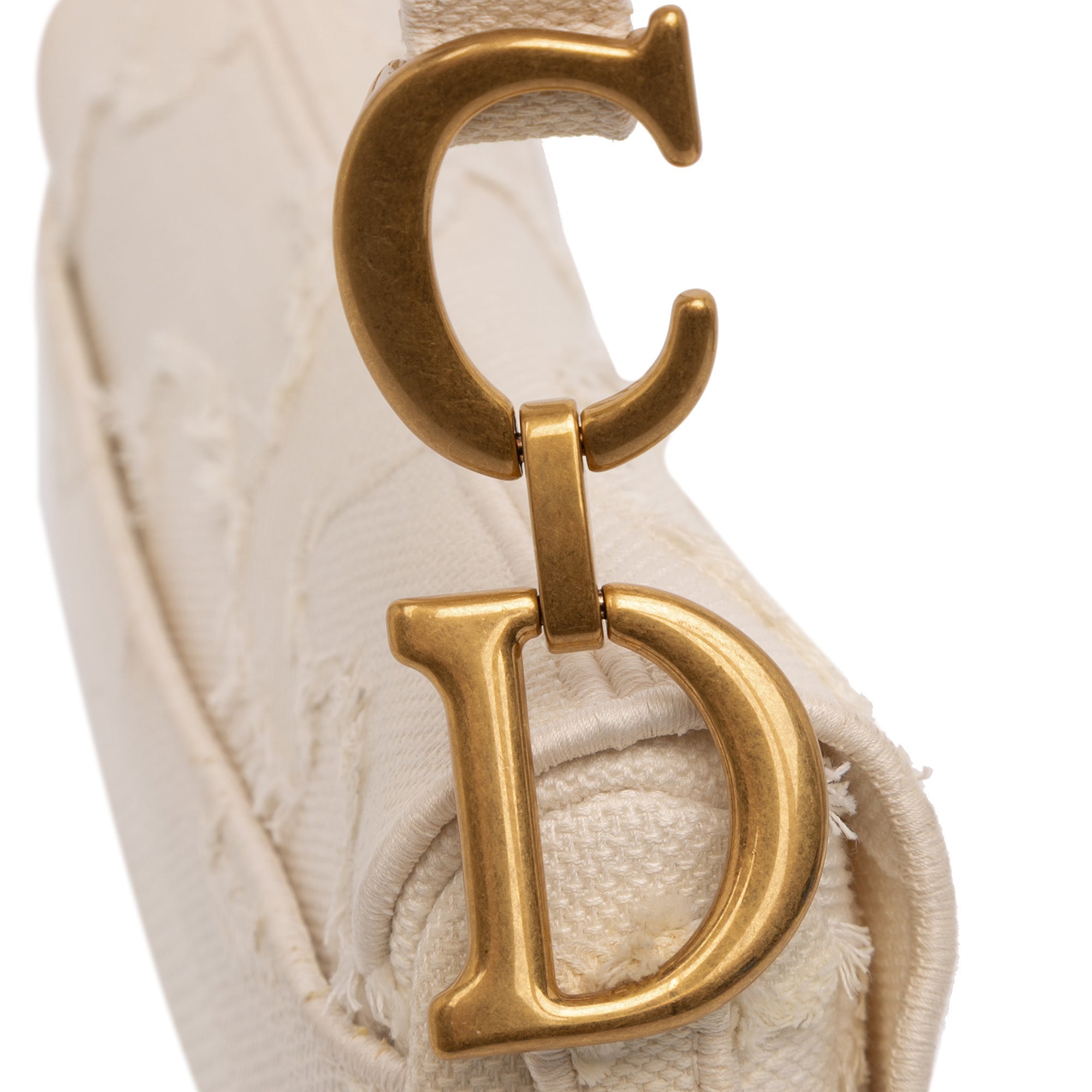 Dior Mini Canvas Embroidered Camouflage Saddle Bag - The Boutique