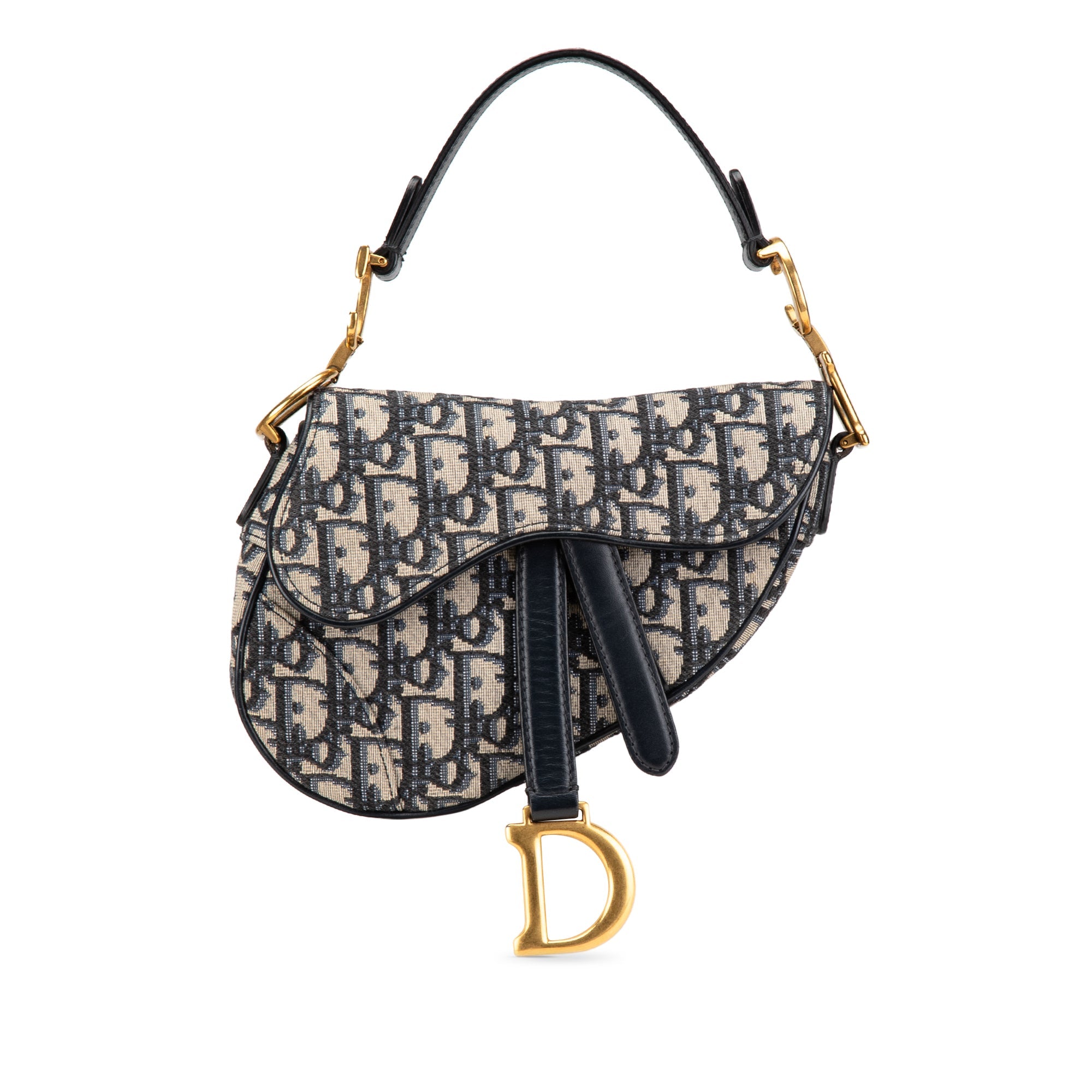 Dior Mini Oblique Canvas Saddle Bag - The Boutique
