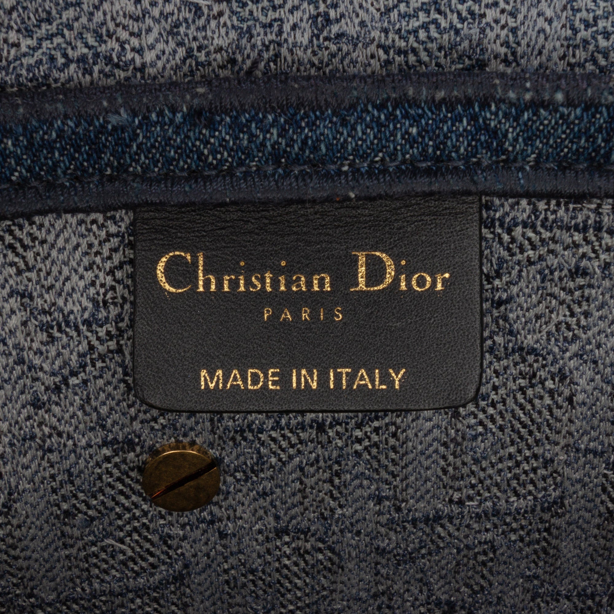 Dior Oblique Embroidered Denim Saddle Bag - The Boutique