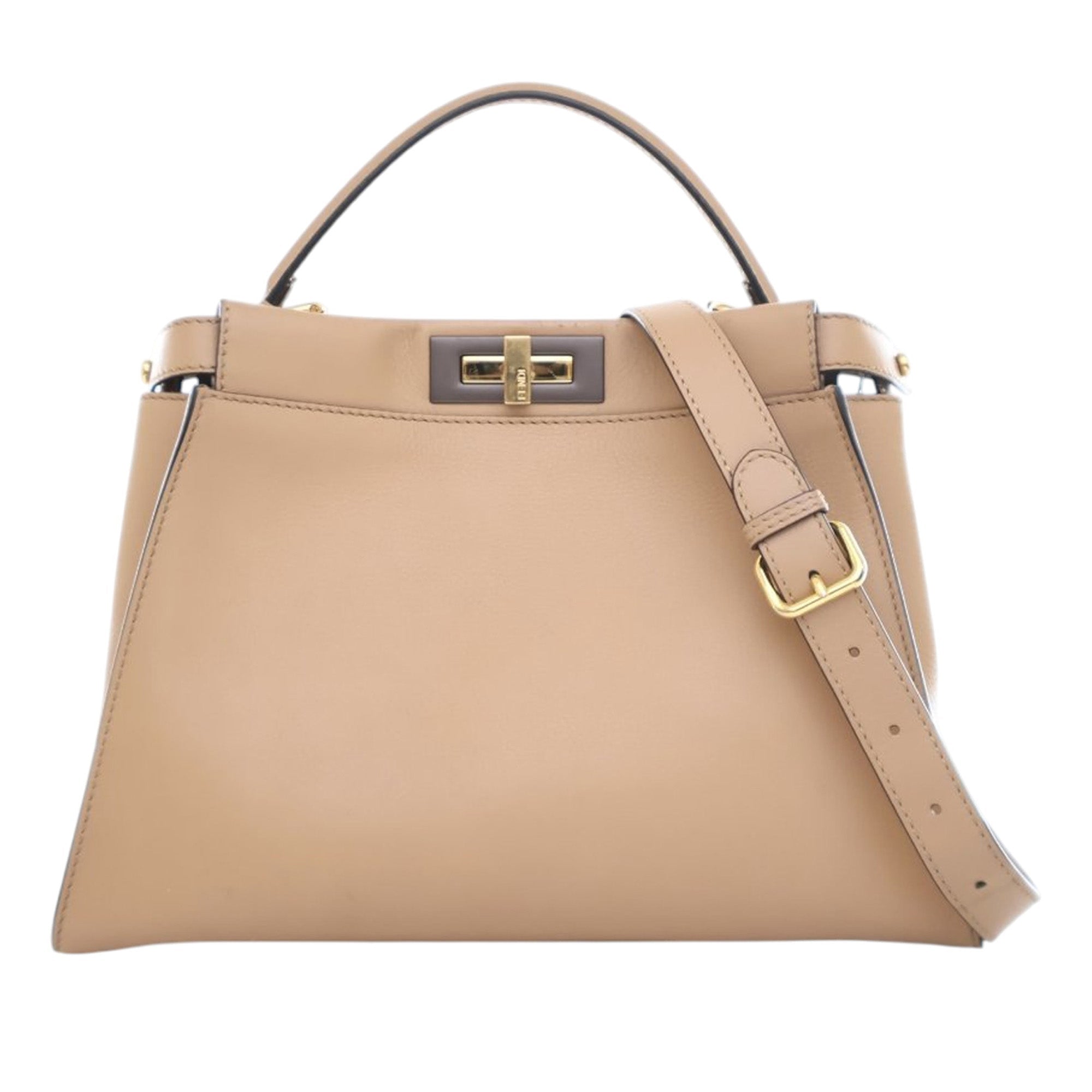 Fendi Medium Leather Peekaboo Iconic Satchel - The Boutique
