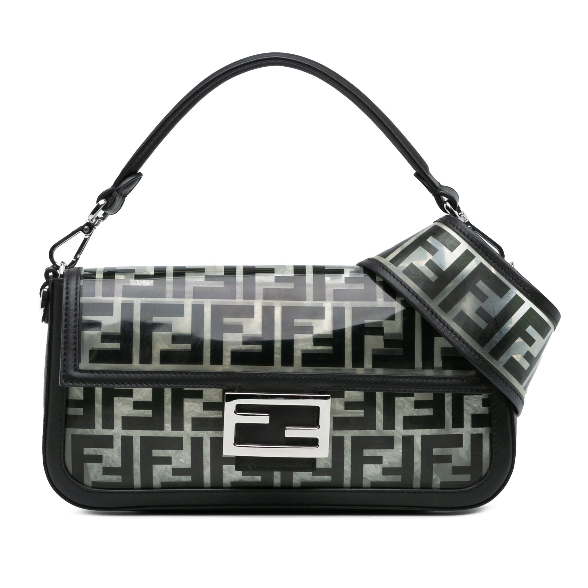 Fendi Medium Zucca PVC Baguette Satchel - The Boutique