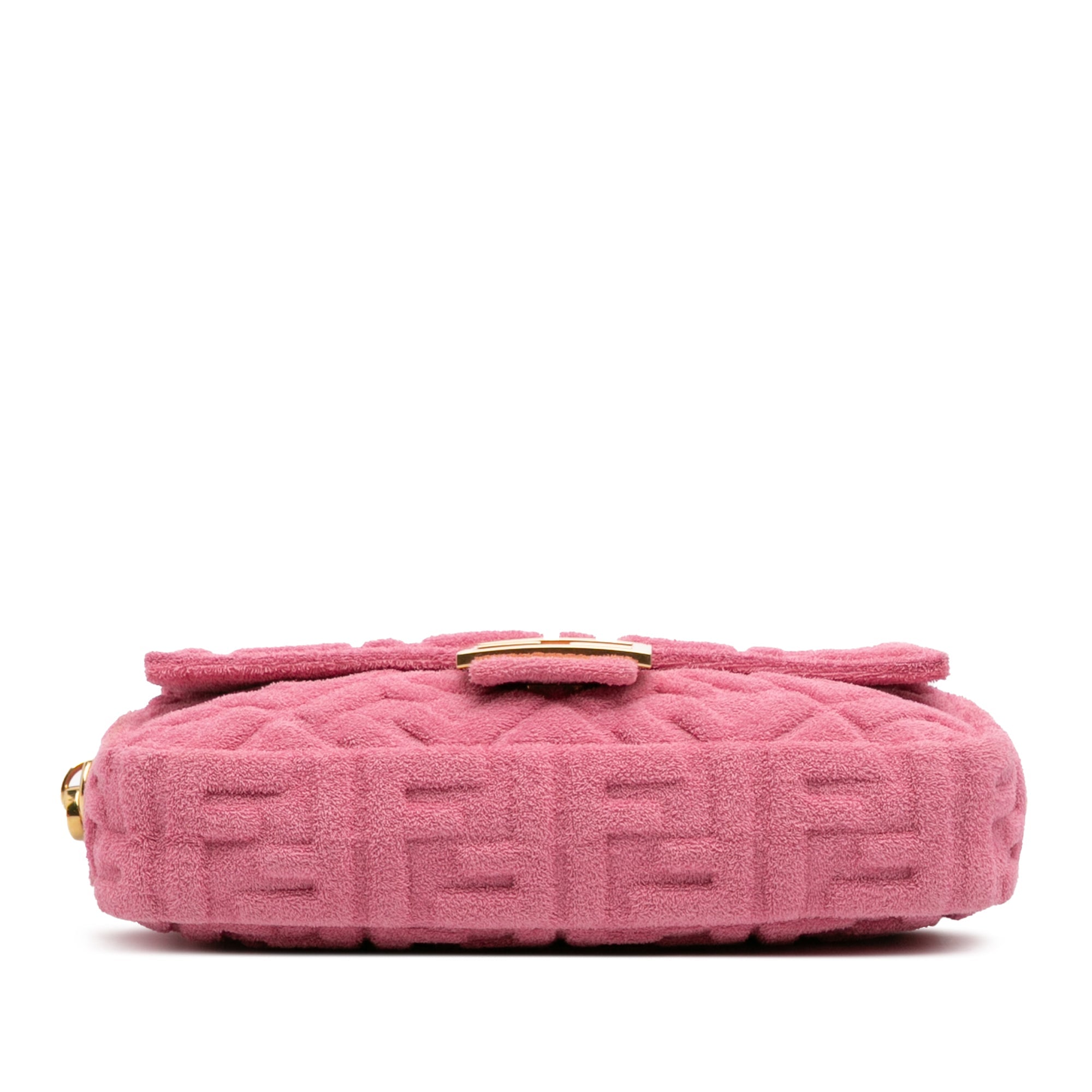 Fendi Zucca Embossed Terry Cloth Baguette Satchel - The Boutique