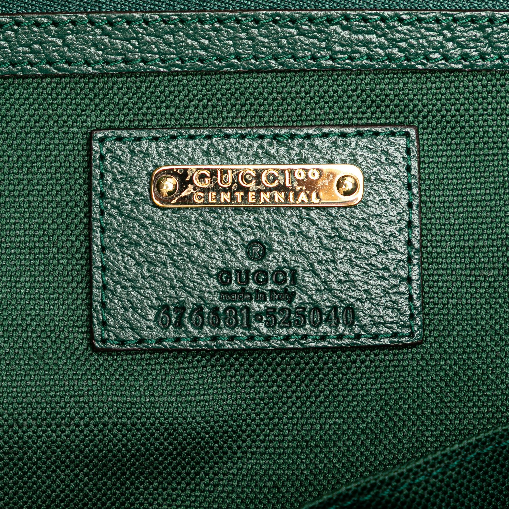 Gucci 100th Anniversary Medium GG Canvas Embroidered Flower Ophidia Tote - The Boutique