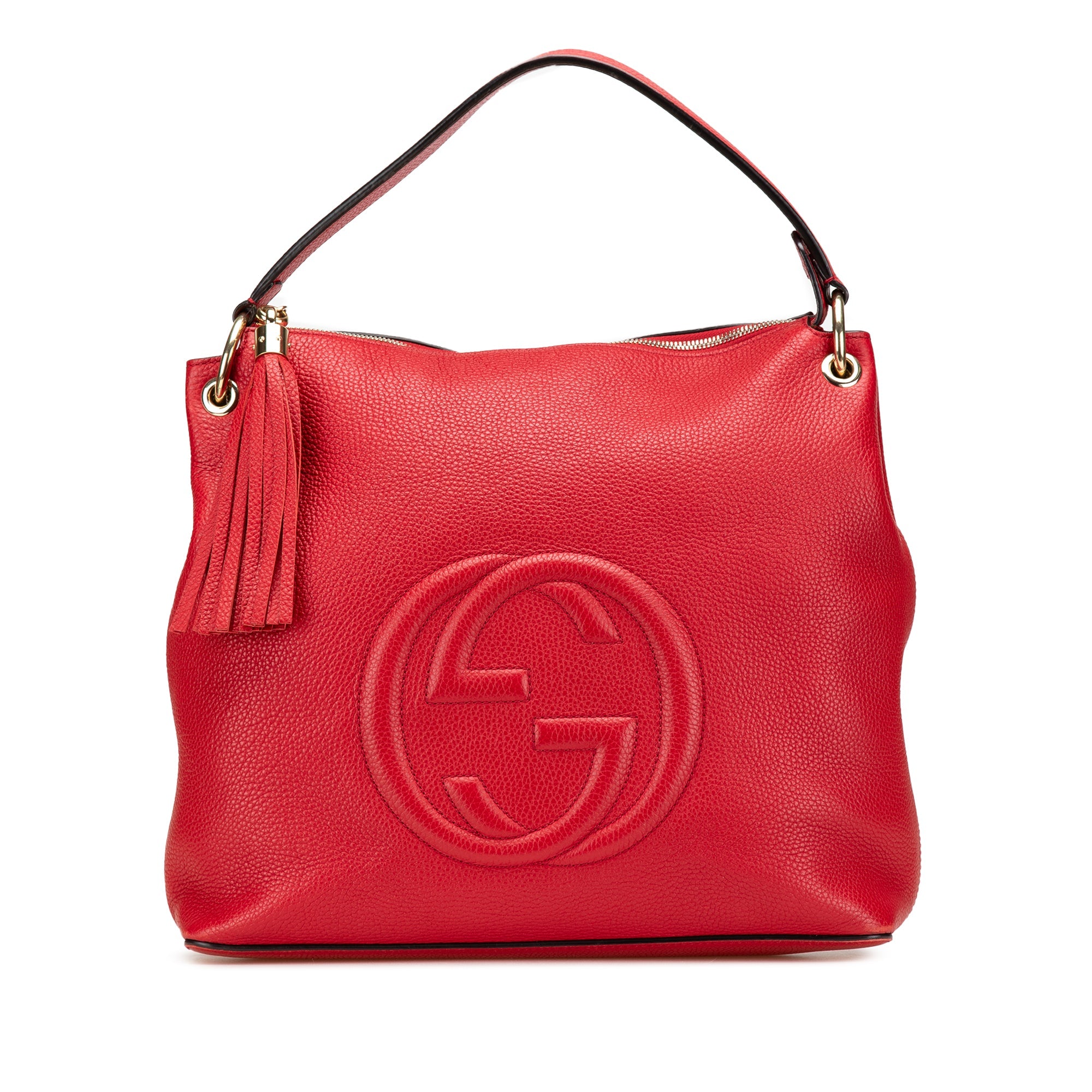 Gucci Large Pebbled Calfskin Soho Convertible Hobo - The Boutique