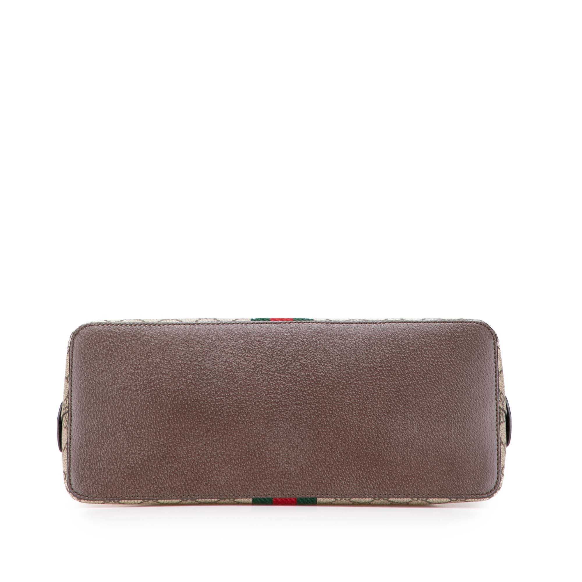 Gucci Medium GG Supreme Ophidia Web Satchel - The Boutique