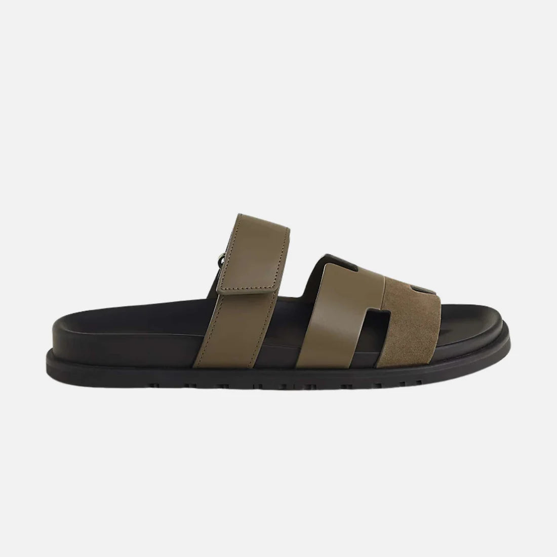 Hermès Chypre Sandals in Calfskin and Suede Goatskin