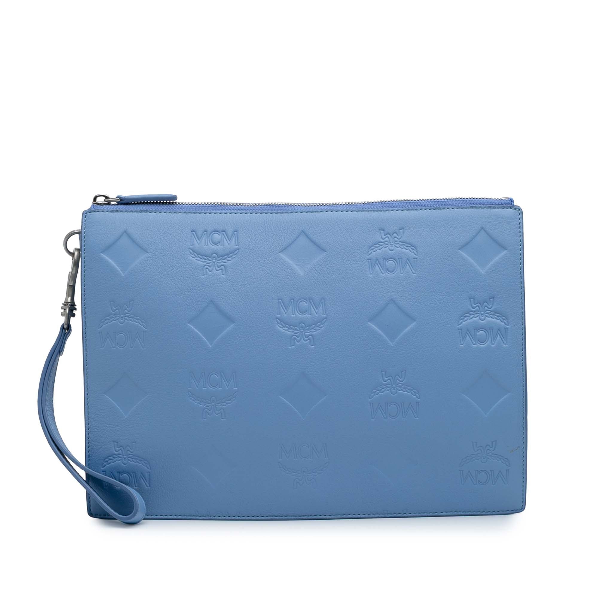MCM Leather Aren Zip Pouch - The Boutique