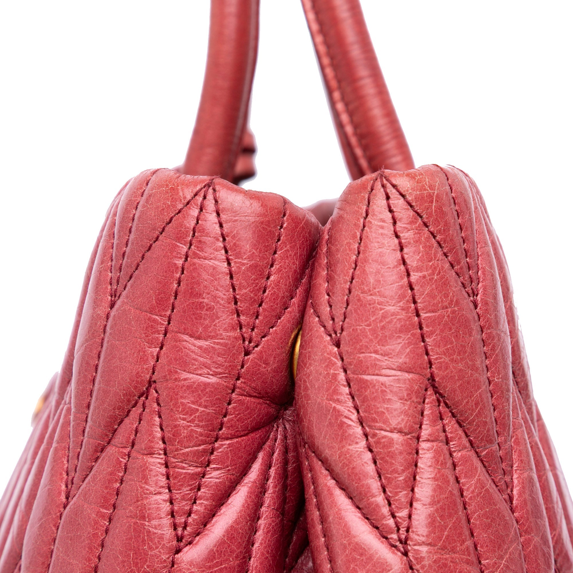 Miu Miu Matelasse Lambskin Satchel - The Boutique