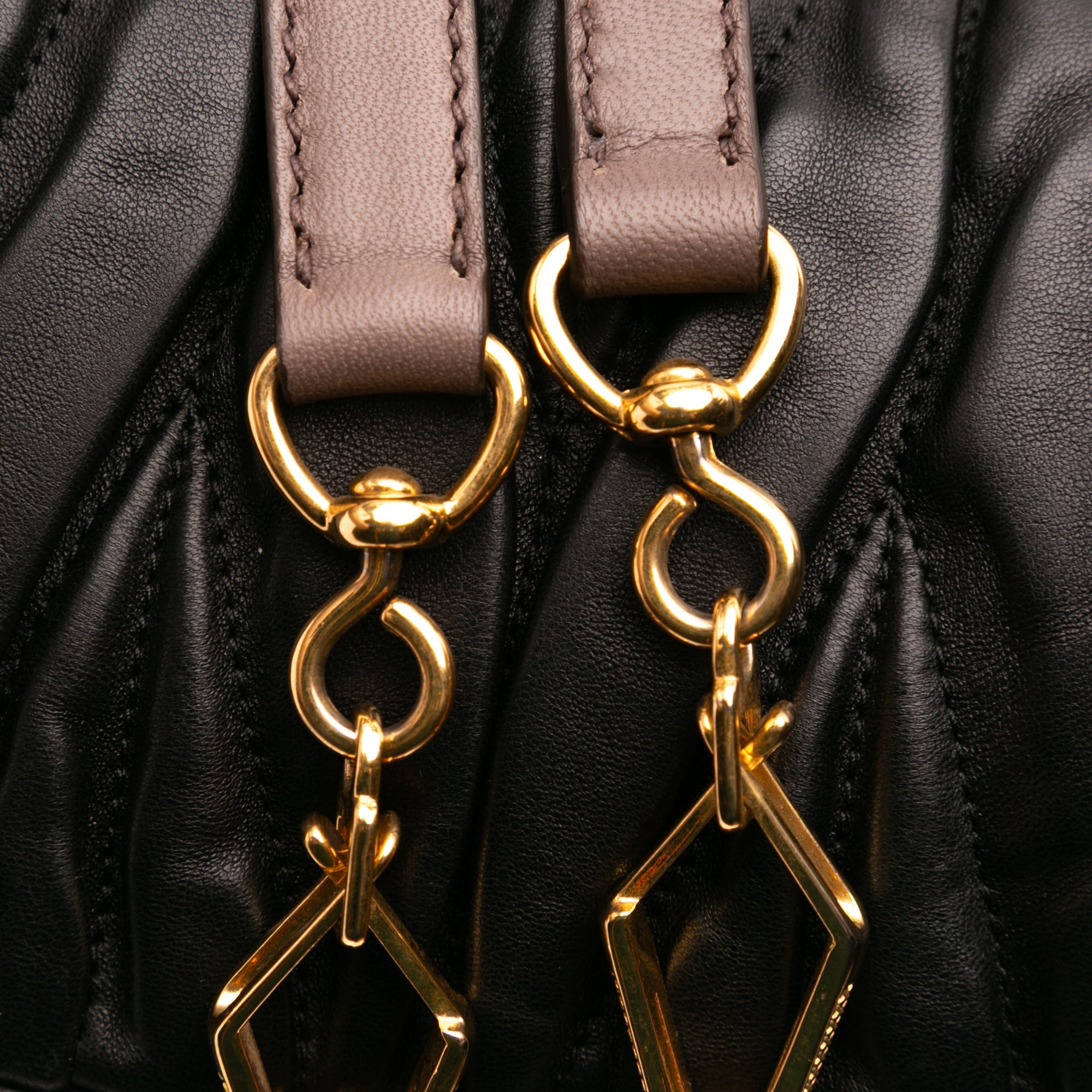 Miu Miu Matelasse Leather Turnlock Tote - The Boutique