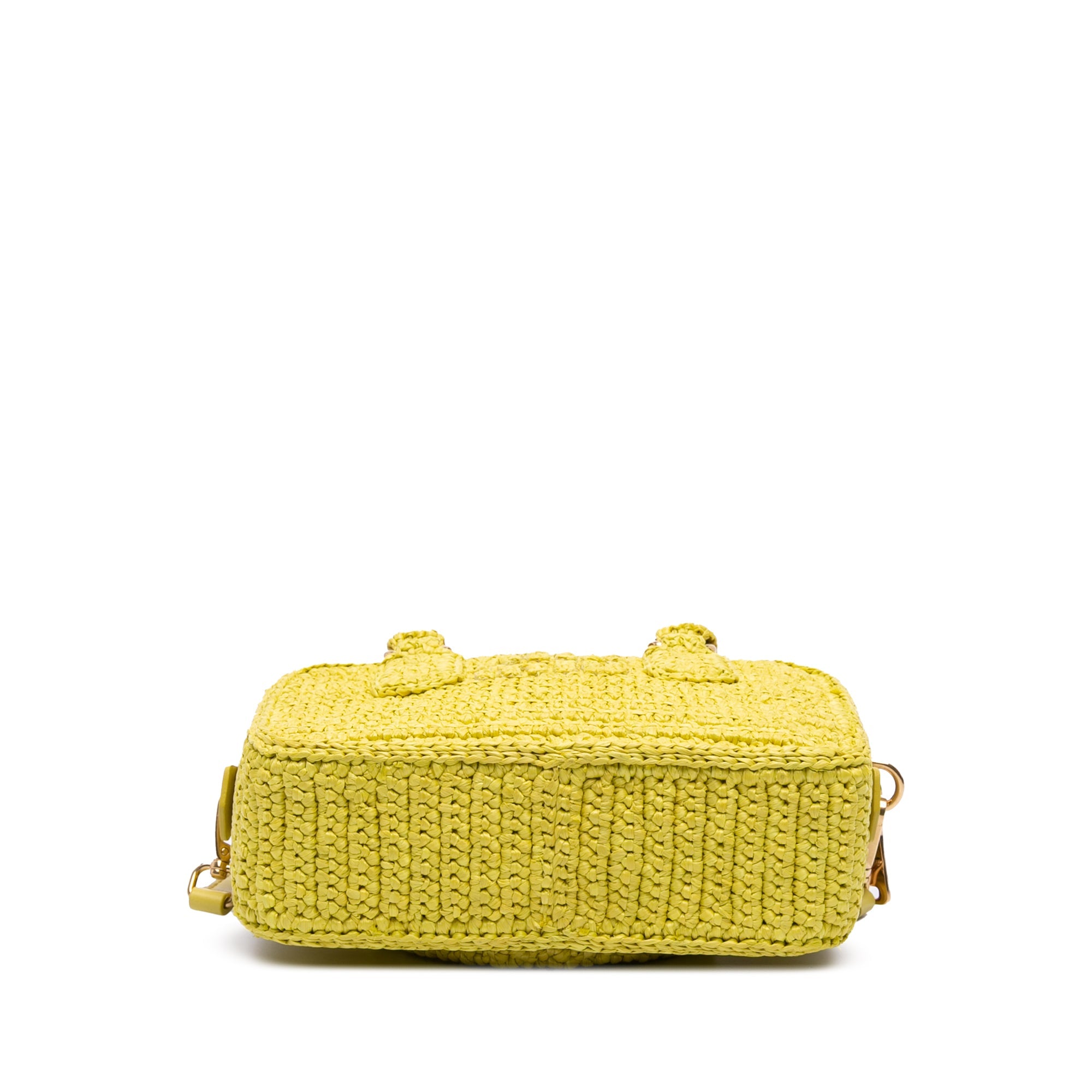 Miu Miu Raffia Crochet Arcadie Top Handle Bag - The Boutique